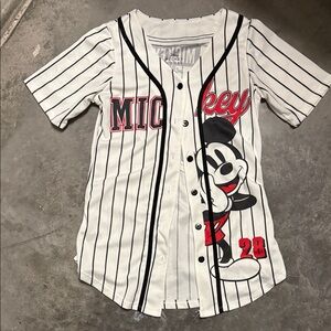 Disney Mickey Mouse Jersey - White and Black with Red Accents